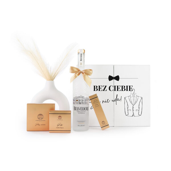 Personalizowany Wedding Box z prośbą o świadkowanie dla niego z Belvedere