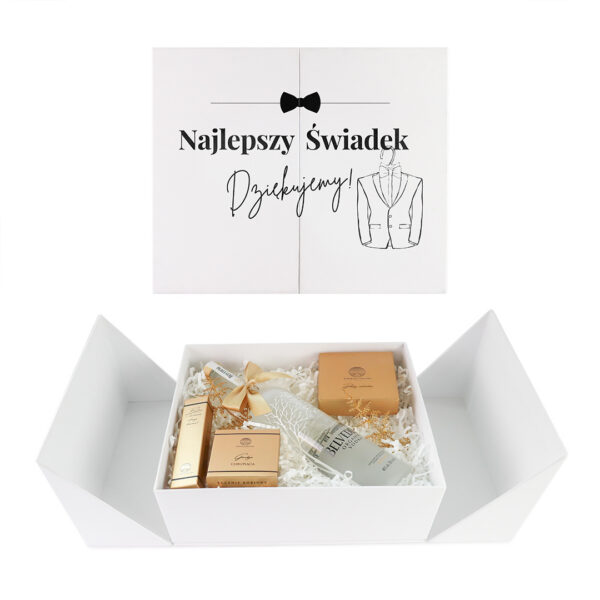 Personalizowany Wedding Box z podziękowaniami dla Najlepszego Świadka z Belvedere