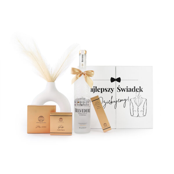 Personalizowany Wedding Box z podziękowaniami dla Najlepszego Świadka z Belvedere