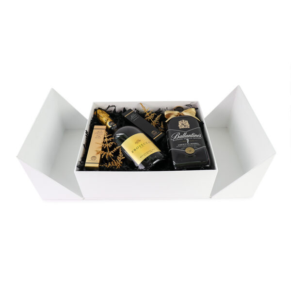 Personalizowany Wedding Box z podziękowaniami dla rodziców z Prosecco i Whisky