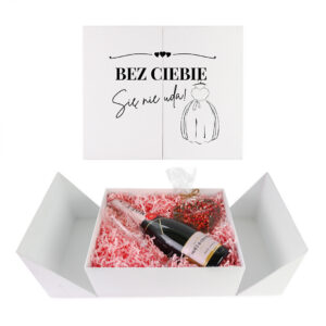_0063_moet rose wedding box bez ciebie ona 2 Personalizowany Wedding Box z prośbą o świadkowanie dla niej z Szampanem Moet&Chandon