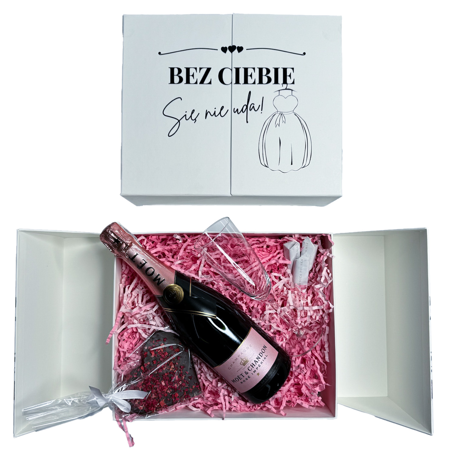 Wedding Box z prośbą o świadkowanie dla niej i szampanem Moët - obrazek 2