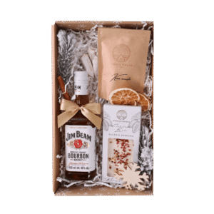 Zestaw Jim Beam i czekolada Zestaw Upominkowy Zimowy Bourbon