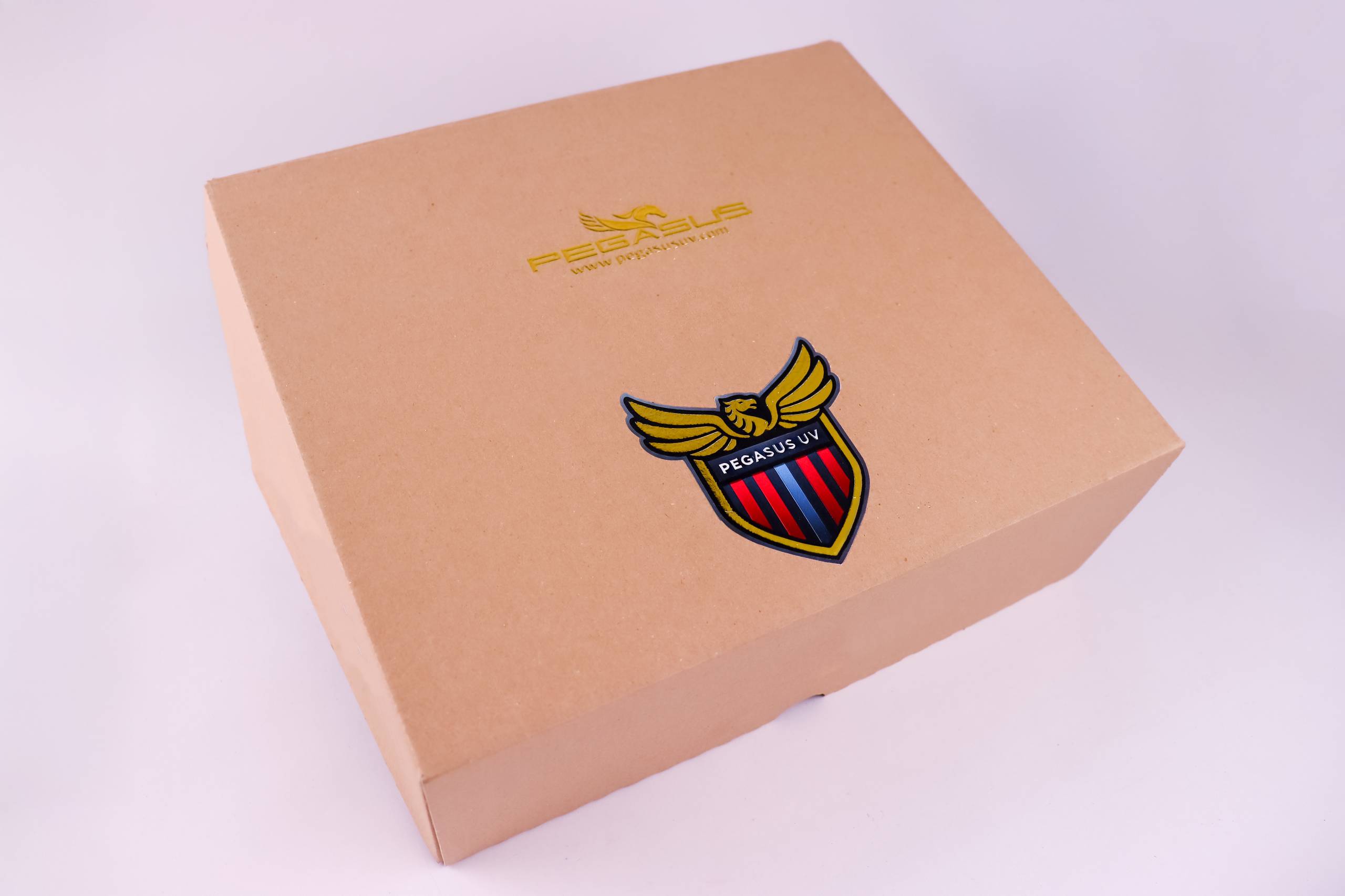 pudełko naklejka pegasus