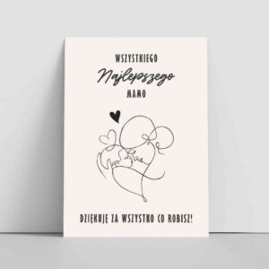 Dzień Mamy Kartka A6 Front Dzień Mamy Kartka A6