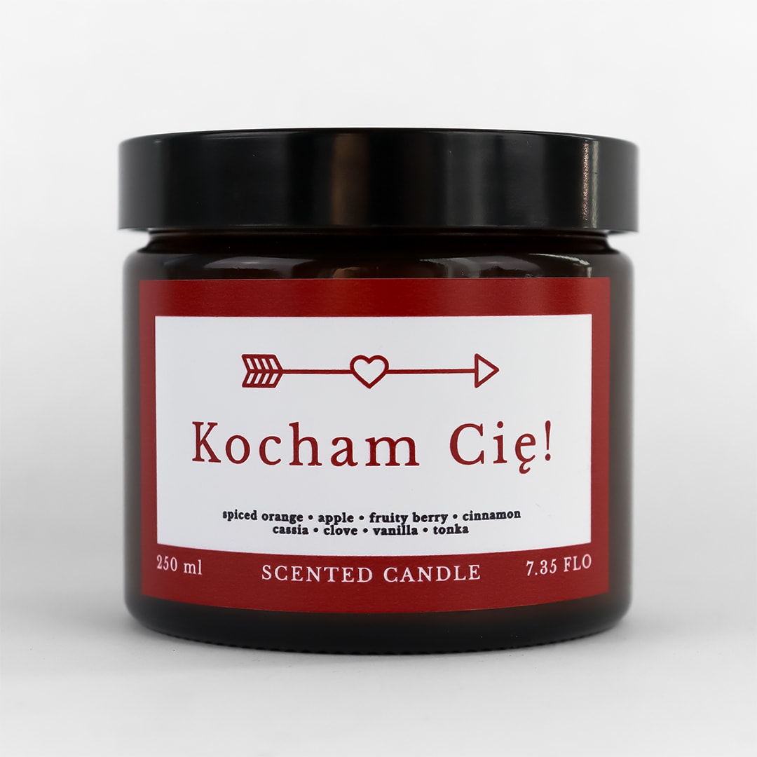 ŚWIECZKA SOJOWA HOT WINE “KOCHAM CIĘ” 250ML