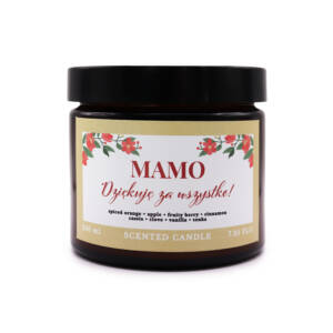 świeczka dzień mamy 1 Świeca Sojowa Hot Wine “Mamo Dziękuję Za Wszystko” 250ml